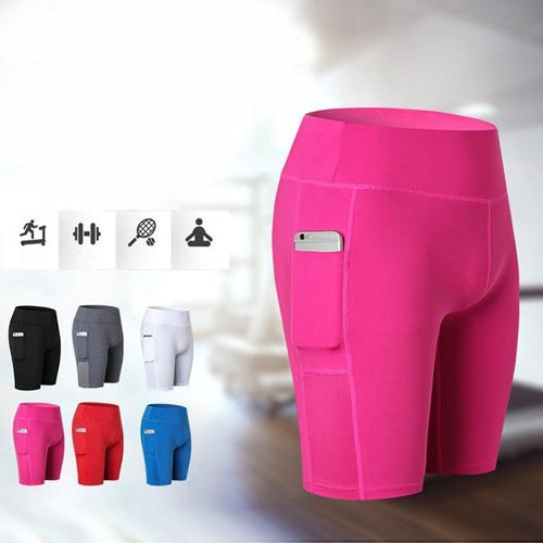 Calções de Yoga com Bolso para Telemóvel