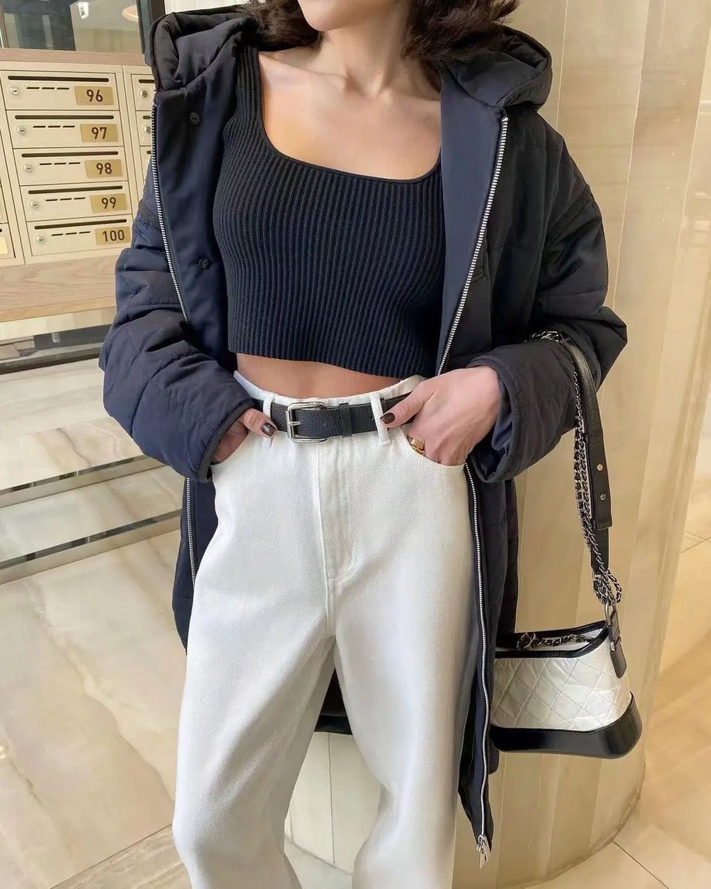 Top Cropped Canelado sem Mangas