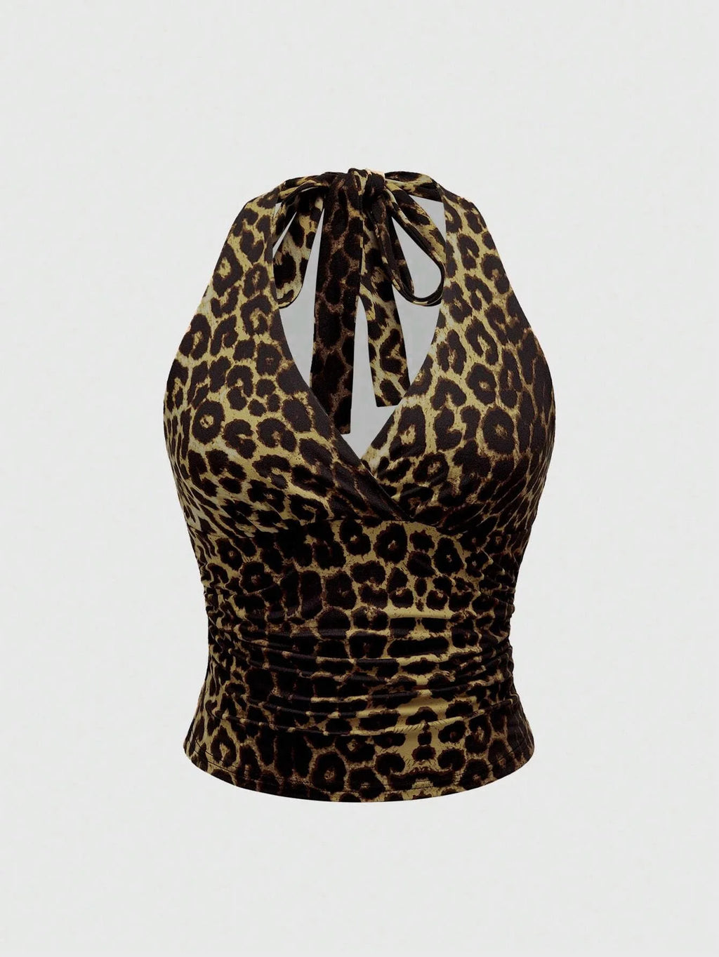 Top Halter com Estampado Leopardo
