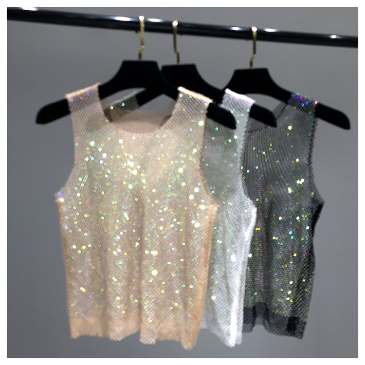 Top Brilhante com Cristais para Festa