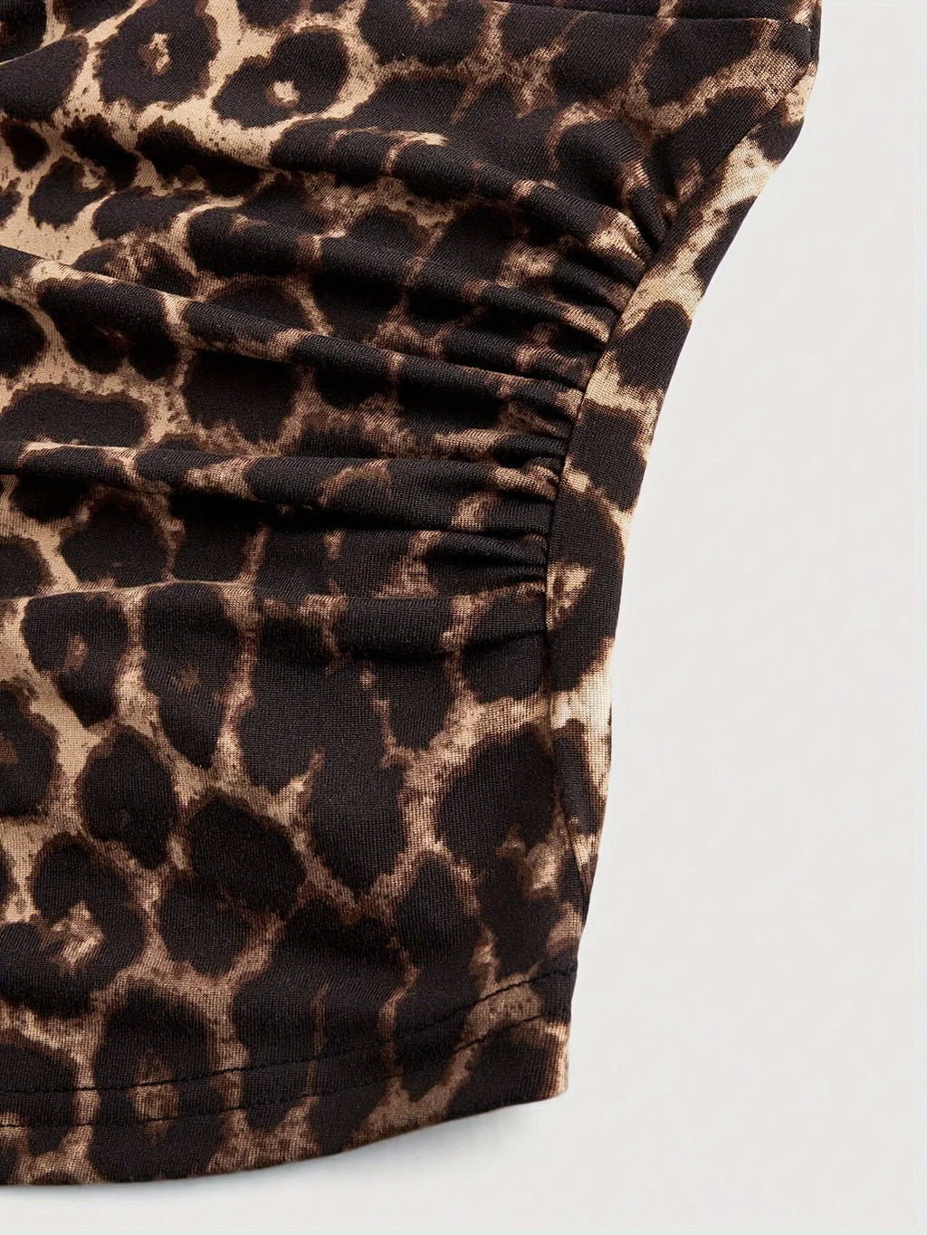 Top Halter com Estampado Leopardo