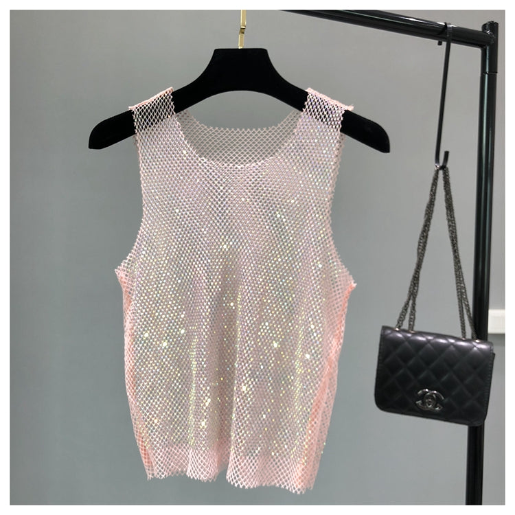 Top Brilhante com Cristais para Festa