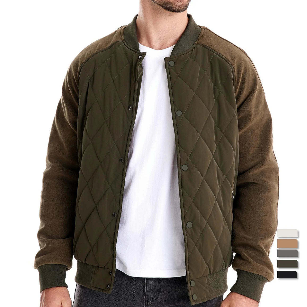 Casaco Bomber Forrado com Fleece para Homem