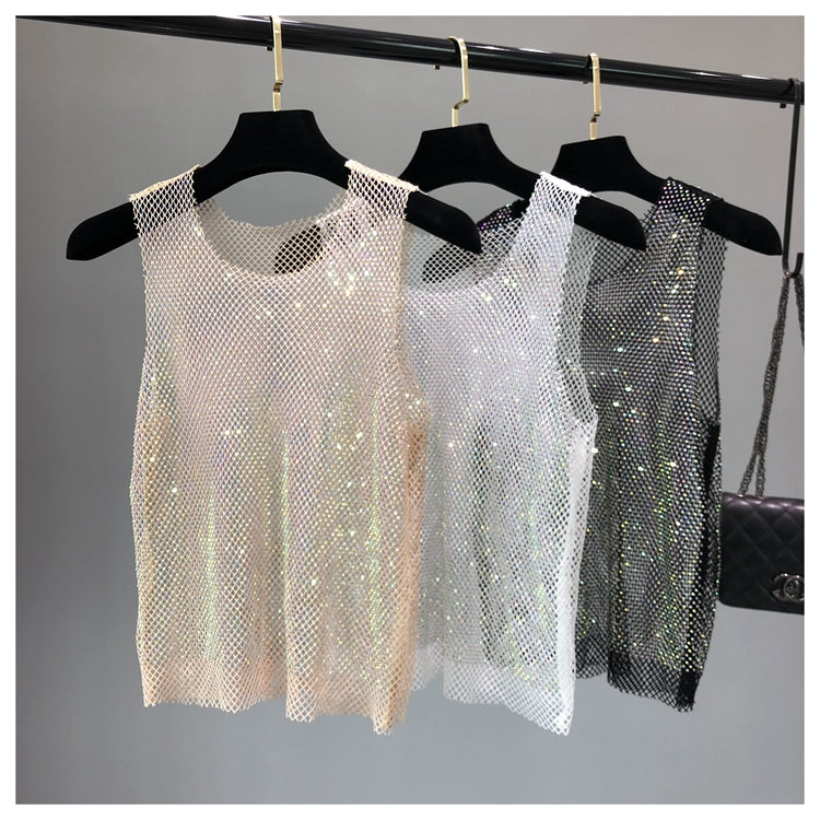 Top Brilhante com Cristais para Festa