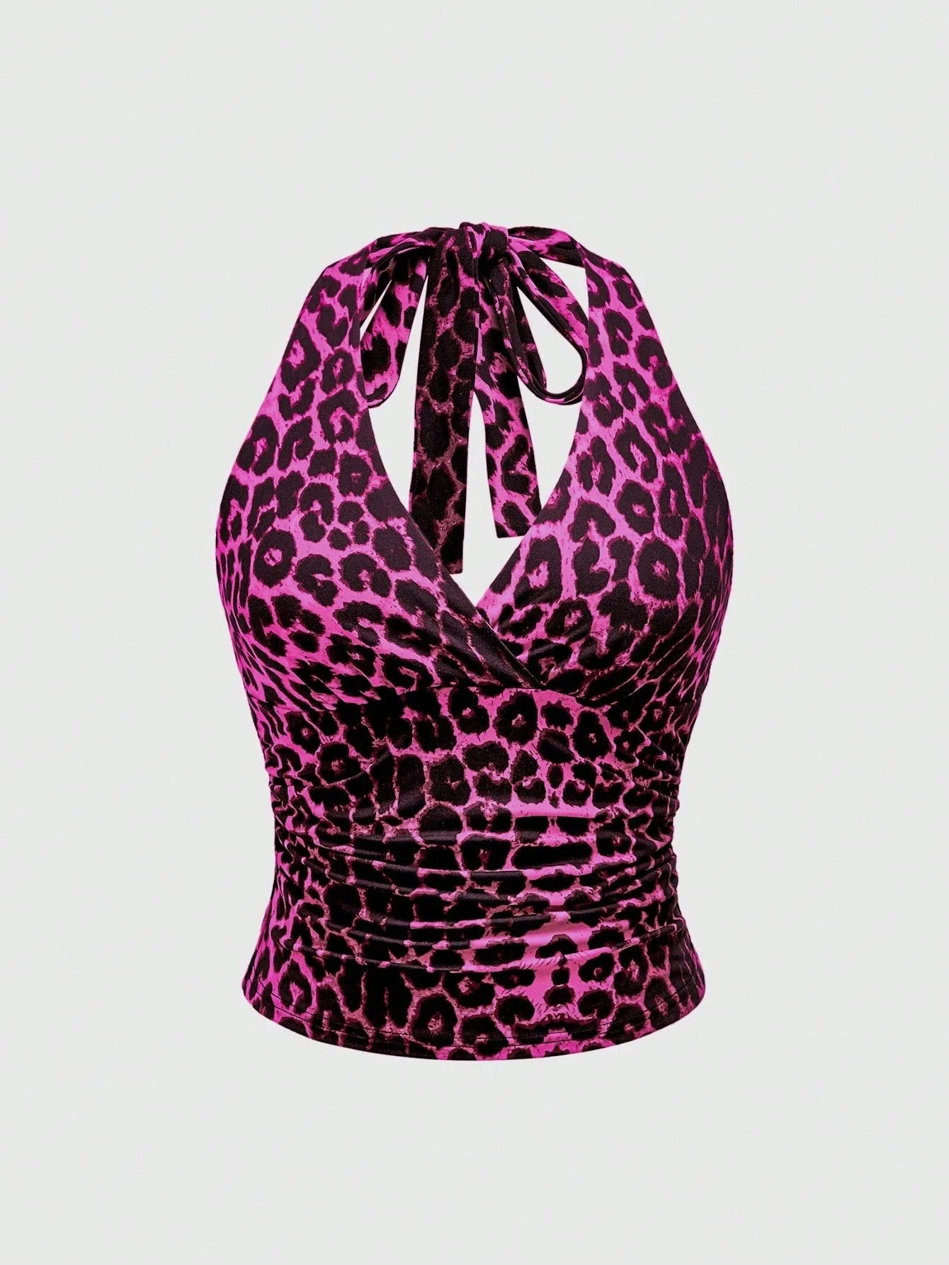 Top Halter com Estampado Leopardo