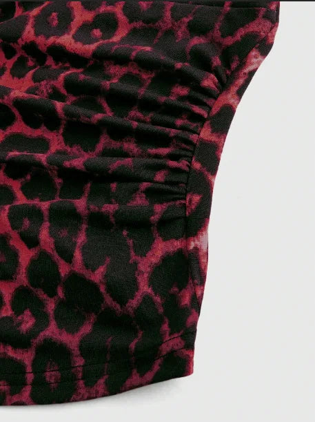 Top Halter com Estampado Leopardo