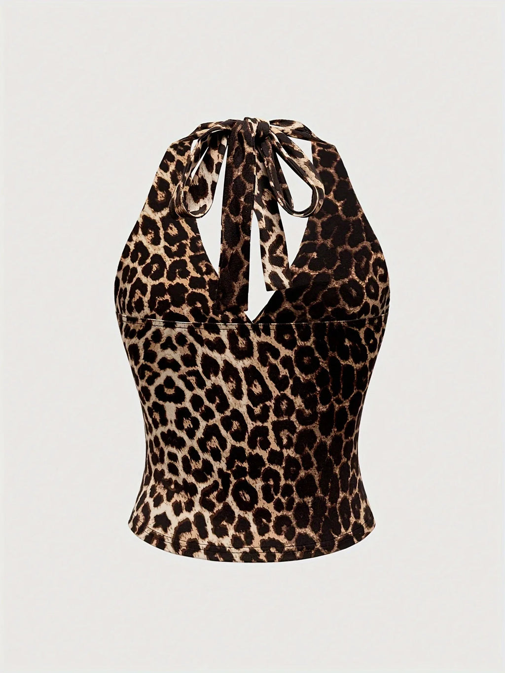 Top Halter com Estampado Leopardo