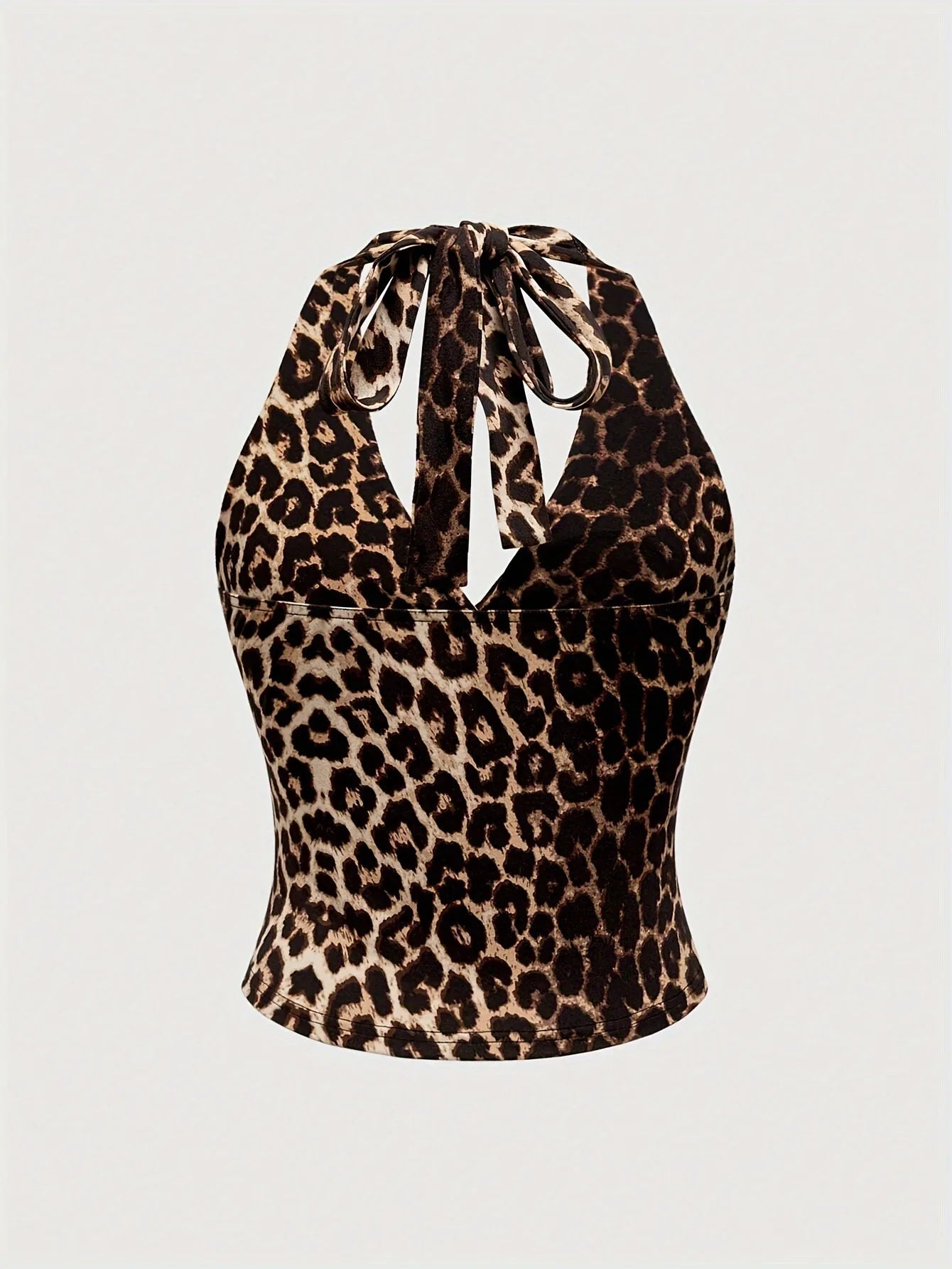 Top Halter com Estampado Leopardo