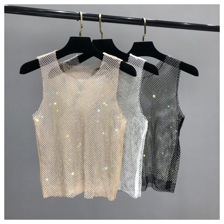 Top Brilhante com Cristais para Festa