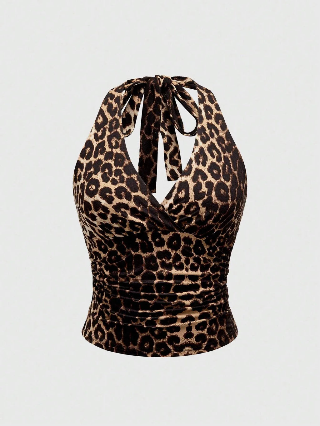 Top Halter com Estampado Leopardo