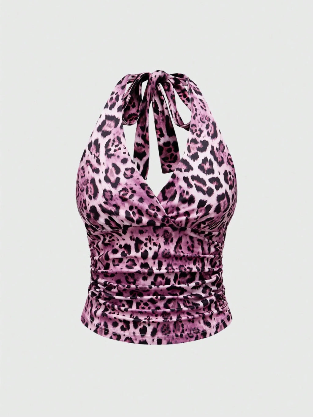 Top Halter com Estampado Leopardo