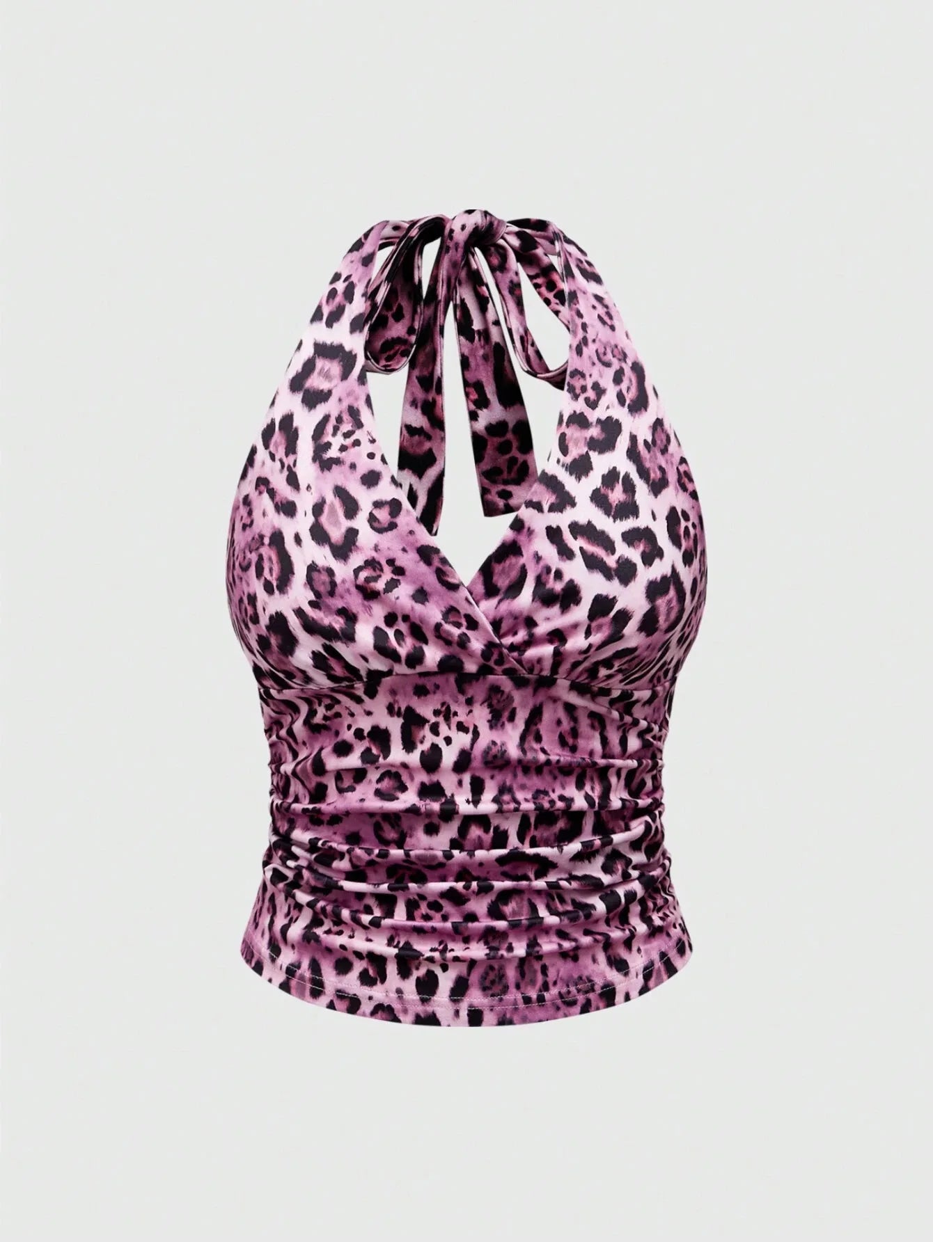 Top Halter com Estampado Leopardo