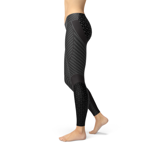 Leggings Desportivas de Fibra de Carbono