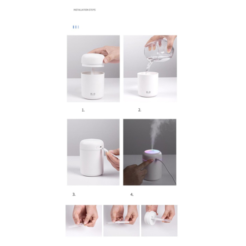 Humidificador Portátil com Difusor de Aromas