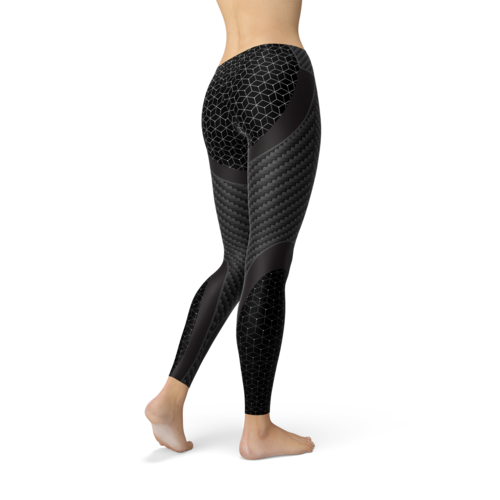Leggings Desportivas de Fibra de Carbono