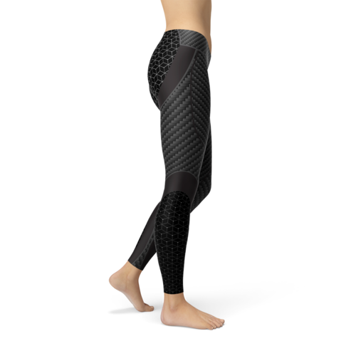 Leggings Desportivas de Fibra de Carbono