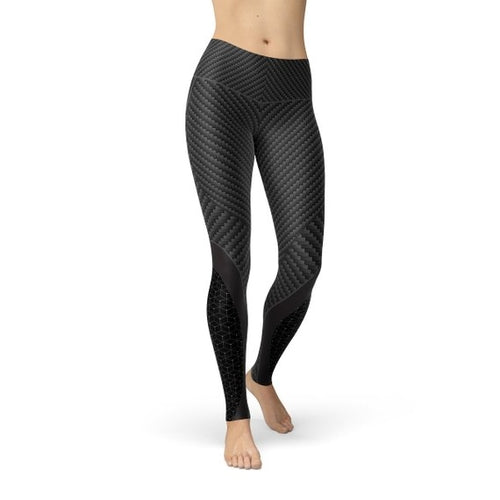 Leggings Desportivas de Fibra de Carbono
